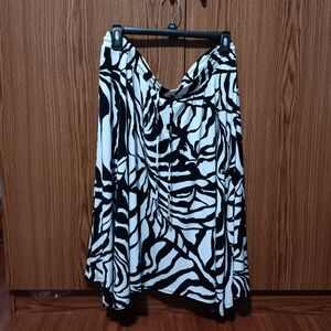 XL White House Black Market Zebra Print Knit Skirt